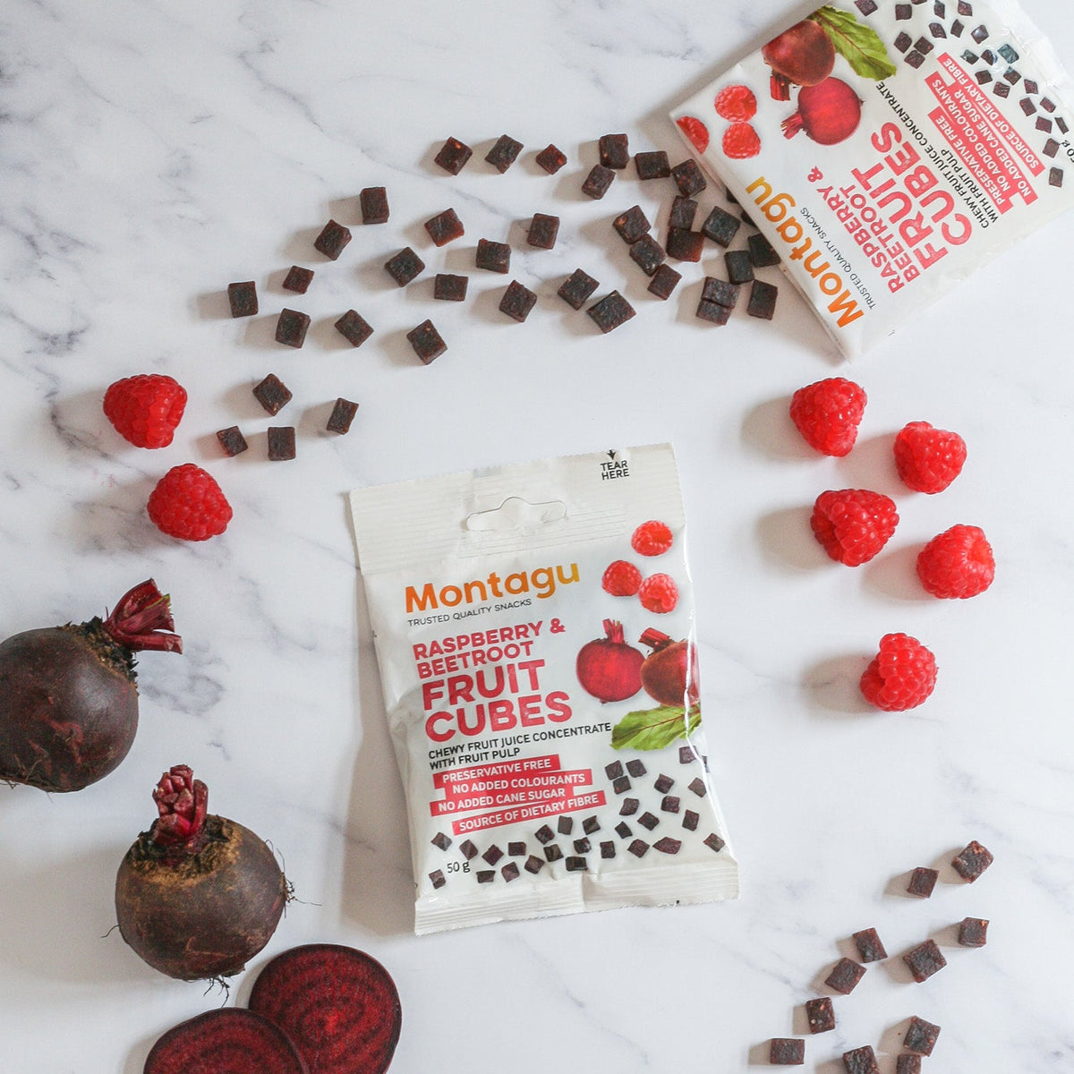 Montagu: Fruit Cubes - Raspberry & Beetroot